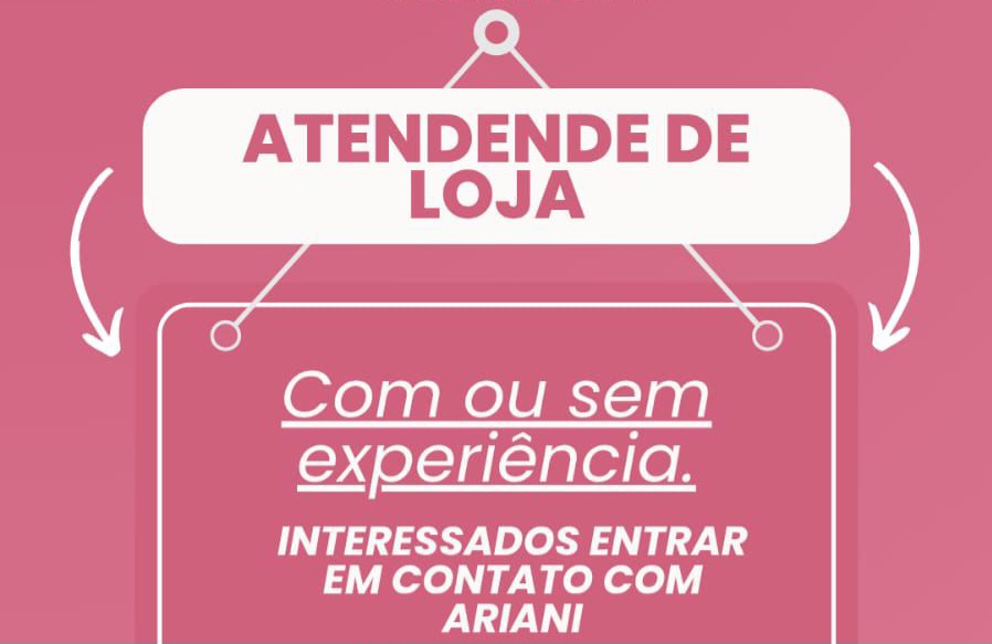 Vaga no bairro Padre Eustáquio para atendente de loja